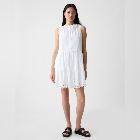 NWT Gap eyelet shirt dress size XS petite - Picture 1 of 5